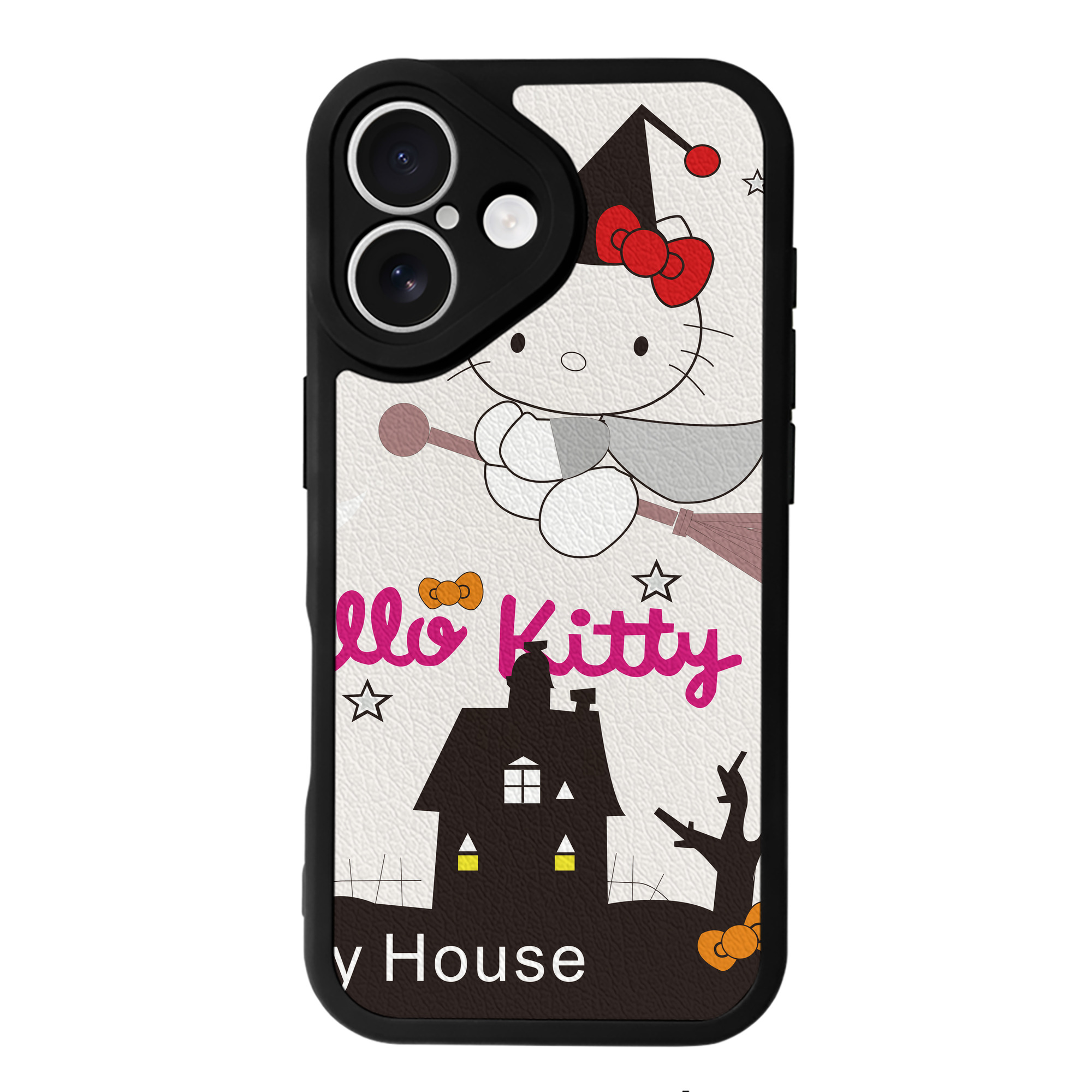 （画像用） Hello Kitty ハローキティ 【iPhone 16シリーズ対応】シリコンスマホケース（レザー調） 材質：シリコン
